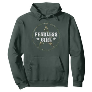 Fearless Girl Camouflage Hoodie TS09 Dark Forest Green Print Your Wear