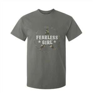 Fearless Girl Camouflage T Shirt For Kid TS09 Military Green Print Your Wear