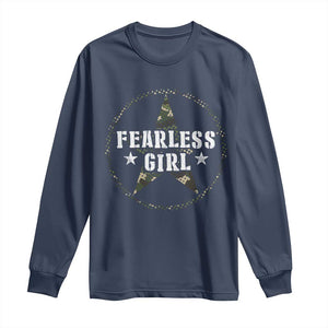 Fearless Girl Camouflage Long Sleeve Shirt TS09 Navy Print Your Wear
