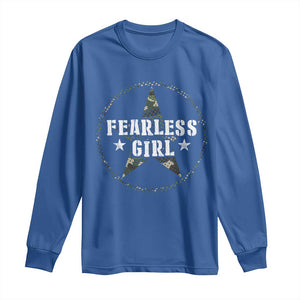 Fearless Girl Camouflage Long Sleeve Shirt TS09 Royal Blue Print Your Wear