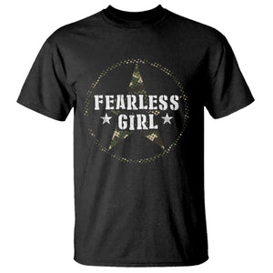 Fearless Girl Camouflage T Shirt TS09 Black Print Your Wear