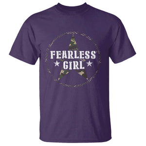 Fearless Girl Camouflage T Shirt TS09 Purple Print Your Wear