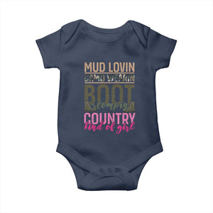Country Girl Baby Onesie Mud Lovin Camo Wearin Boot Stomping TS09 Navy Print Your Wear