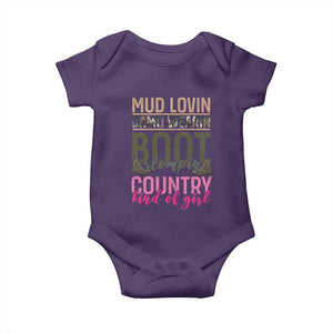 Country Girl Baby Onesie Mud Lovin Camo Wearin Boot Stomping TS09 Purple Print Your Wear
