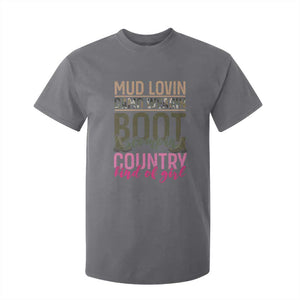 Country Girl T Shirt For Kid Mud Lovin Camo Wearin Boot Stomping TS09 Charcoal Print Your Wear