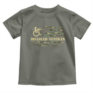 Disabled Veteran Baby Shirt Camouflage American Flag Patriotic Veterans Day TS09 Military Green Print Your Wear