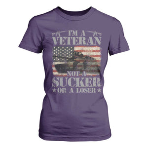 I'm A Veteran T Shirt For Women Not A Sucker Or A Loser Tank Veterans Day TS09 Purple Print Your Wear