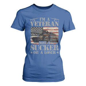 I'm A Veteran T Shirt For Women Not A Sucker Or A Loser Tank Veterans Day TS09 Royal Blue Print Your Wear