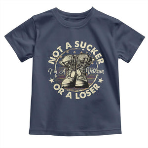 Not A Sucker Or A Loser Baby Shirt Veterans Day Patriotic American Flag TS09 Navy Print Your Wear