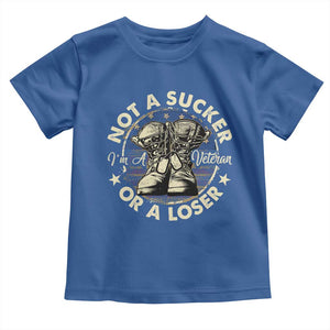 Not A Sucker Or A Loser Baby Shirt Veterans Day Patriotic American Flag TS09 Royal Blue Print Your Wear