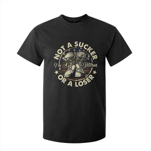 Not A Sucker Or A Loser T Shirt For Kid Veterans Day Patriotic American Flag TS09 Black Print Your Wear