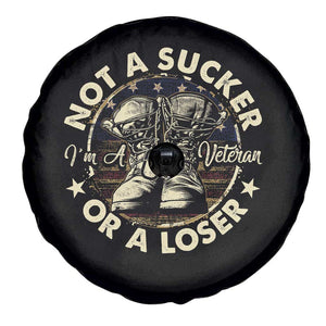 Not A Sucker Or A Loser Spare Tire Cover Veterans Day Patriotic American Flag TS09 Print Your Wear