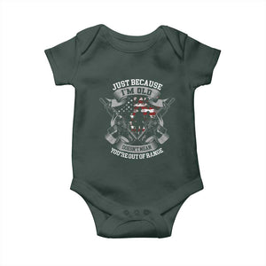 Veteran Baby Onesie Just Because I'm Old Doesn't Mean You're Out of Range TS09 Print Your Wear