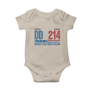 DD-214 Veteran Baby Onesie America's True Form Of Freedom TS09 Sand Print Your Wear