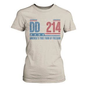 DD-214 Veteran T Shirt For Women America's True Form Of Freedom TS09 Sand Print Your Wear