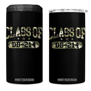 Funny Veteran Army Retirement Class Of DD-214 4 in 1 Can Cooler Tumbler TS09 One Size: 16 oz Black Print Your Wear