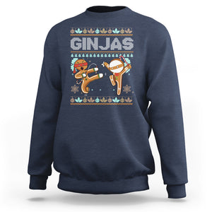 Ginjas Gingerbread Ninjas Funny Christmas Sweatshirt TS09 Printyourwear