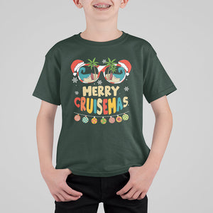 Merry Cruisemas Hawaiian Christmas Palm Tree Sunglass T Shirt For Kid TS09 Printyourwear