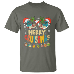 Merry Cruisemas Hawaiian Christmas Palm Tree Sunglass T Shirt TS09 Printyourwear