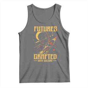 Afrofuturism African American Tank Top Futures Crafted With Culture TS09 Black Heather Print Your Wear