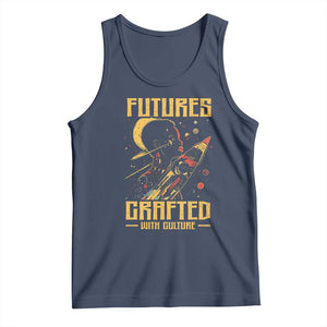 Afrofuturism African American Tank Top Futures Crafted With Culture TS09 Navy Print Your Wear