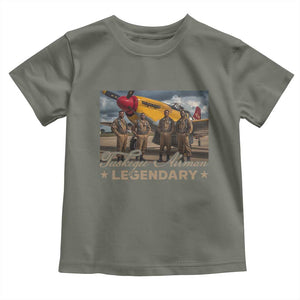 Tuskegee Airman Toddler T Shirt Legendary US Pilots Black History TS09 Military Green Print Your Wear