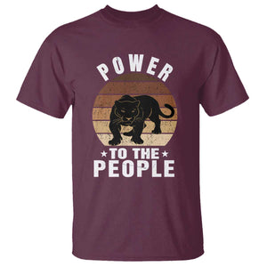 Black Panther Party T Shirt Power To The People Black History TS09 Maroon Print Your Wear