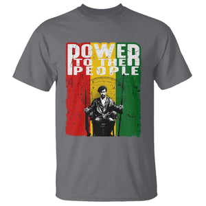 Black Panther Party Huey P. Newton T Shirt Power To The People Black History TS09 Charcoal Print Your Wear
