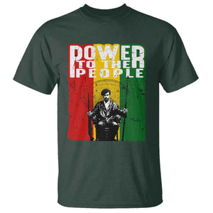 Black Panther Party Huey P. Newton T Shirt Power To The People Black History TS09 Dark Forest Green Print Your Wear