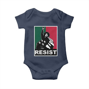 Resist Angela Davis Baby Onesie Black Panther Party History Civil Rights TS09 Navy Print Your Wear