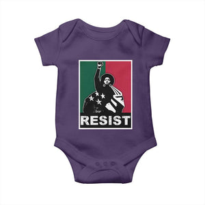 Resist Angela Davis Baby Onesie Black Panther Party History Civil Rights TS09 Purple Print Your Wear