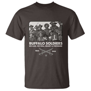 Buffalo Soldiers T Shirt We Can We Will Ready Forward Black History TS09 Dark Chocolate Print Your Wear