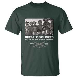 Buffalo Soldiers T Shirt We Can We Will Ready Forward Black History TS09 Dark Forest Green Print Your Wear