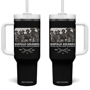 Buffalo Soldiers Tumbler With Handle We Can We Will Ready Forward Black History TS09 One Size: 40 oz Black Print Your Wear