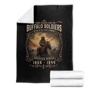 Buffalo Soldiers Throw Blanket American Heros Cavalry Black History TS09 Black Print Your Wear