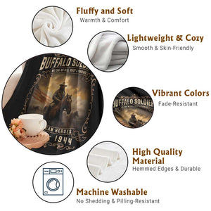 Buffalo Soldiers Throw Blanket American Heros Cavalry Black History TS09 Print Your Wear