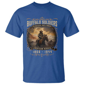 Buffalo Soldiers T Shirt American Heroes Cavalry Black History TS09 Royal Blue Print Your Wear