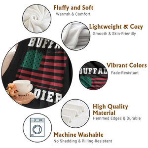 Buffalo Soldiers Throw Blanket African American Cavalry Black History TS09 Print Your Wear