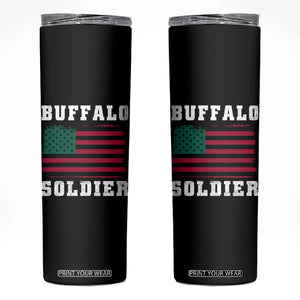 Buffalo Soldiers Skinny Tumbler African American Cavalry Black History TS09 Black Print Your Wear