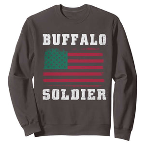 Buffalo Soldiers Sweatshirt - African American Cavalry Black History Military Heritage Pullover TS09 Dark Chocolate Print Your Wear