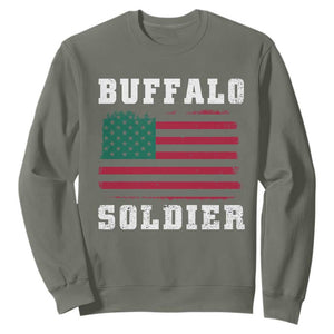 Buffalo Soldiers Sweatshirt - African American Cavalry Black History Military Heritage Pullover TS09 Military Green Print Your Wear
