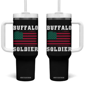 Buffalo Soldiers Tumbler With Handle African American Cavalry Black History TS09 One Size: 40 oz Black Print Your Wear