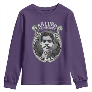 Harlem Renaissance Arturo Schomburg Youth Sweatshirt TS09 Purple Print Your Wear