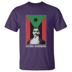 Arturo Schomburg T Shirt - Harlem Renaissance Puerto Rican Black History Scholar Tee TS09 Purple Print Your Wear