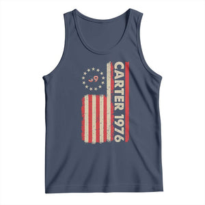 Jimmy Carter Tank Top 39th US President 1976 Retro American Flag TS09 Navy Print Your Wear