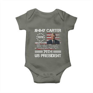 Jimmy Carter Baby Onesie 39th US President 1976 We The People American Flag TS09 Military Green Print Your Wear