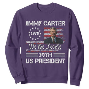 Jimmy Carter Sweatshirt 39th US President 1976 We The People American Flag TS09 Purple Print Your Wear