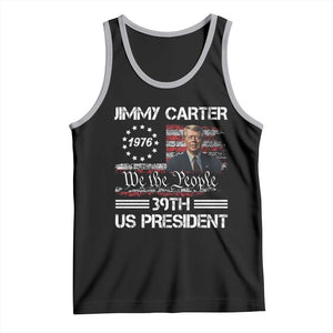 Jimmy Carter Tank Top 39th US President 1976 We The People American Flag TS09 Black Athletic Heather Print Your Wear