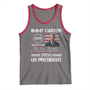 Jimmy Carter Tank Top 39th US President 1976 We The People American Flag TS09 Deep Heather Red Print Your Wear