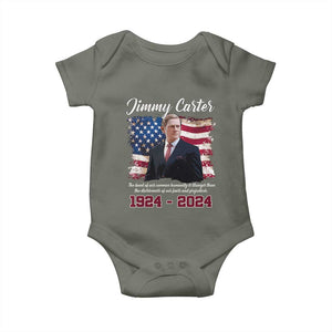 Jimmy Carter Baby Onesie A Legacys Of Peace And Humanitys TS09 Military Green Print Your Wear
